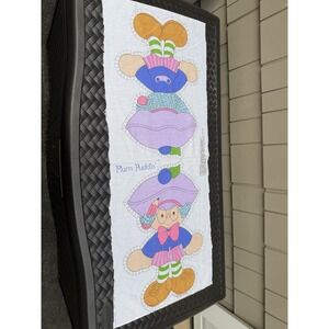 Vintage 1981 Fabric Panel Plum Pudding Strawberry Shortcake Cut N Sew